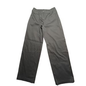 J Jill Pant Women 8 Black Dress Stretch Chino Straight Leg Mid Rise Pockets‎